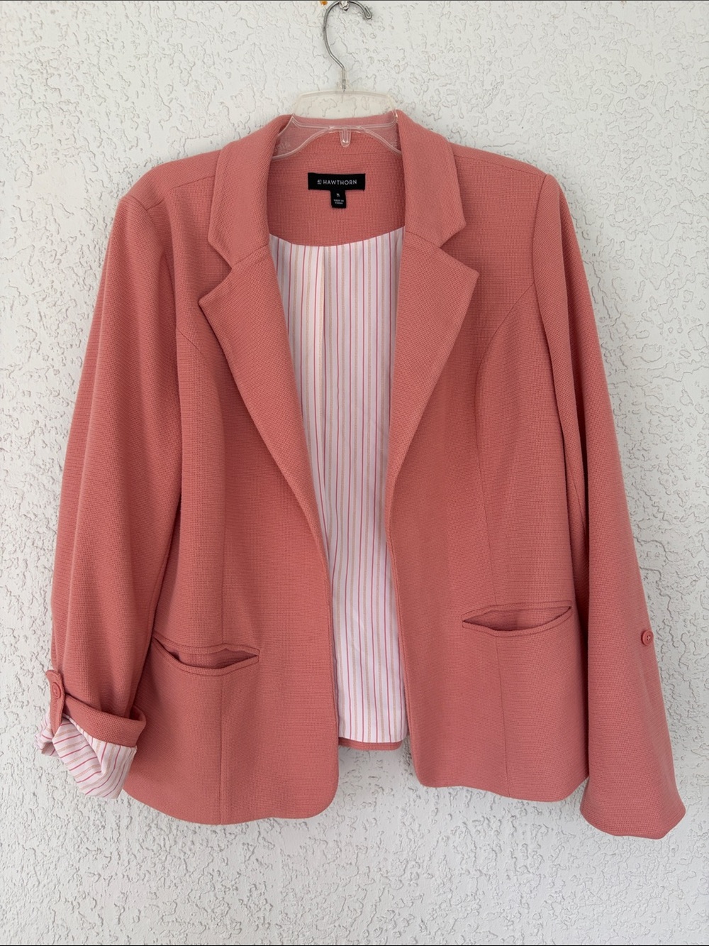 41 Hawthorn Pink/dusty rose  Blazer Jacket size XL